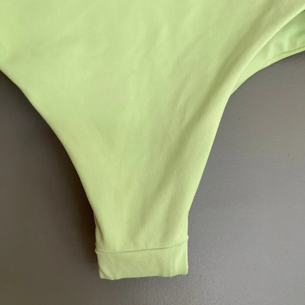 L Space XS‎ Bikini Swimsuit High Waist Cutout Two Piece Yellow Good Fit